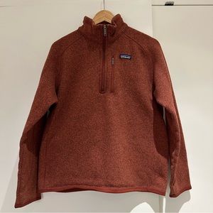 Men's Better Sweater® 1/4-Zip Fleece Medium Burnt Orange